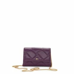 Coupon 🎉 DKNY Clutch Umhängetasche Gold/aubergine 😉