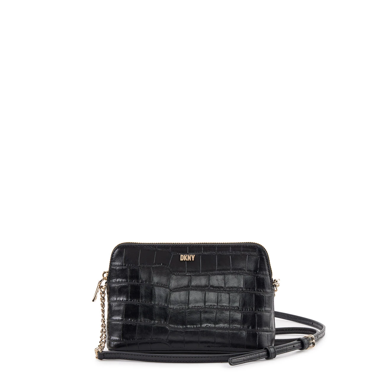 Neu đ DKNY UmhĂ€ngetasche Dome Croco PrĂ€gung Gold/schwarz â 1 Neu đ DKNY UmhĂ€ngetasche Dome Croco PrĂ€gung Gold/schwarz â