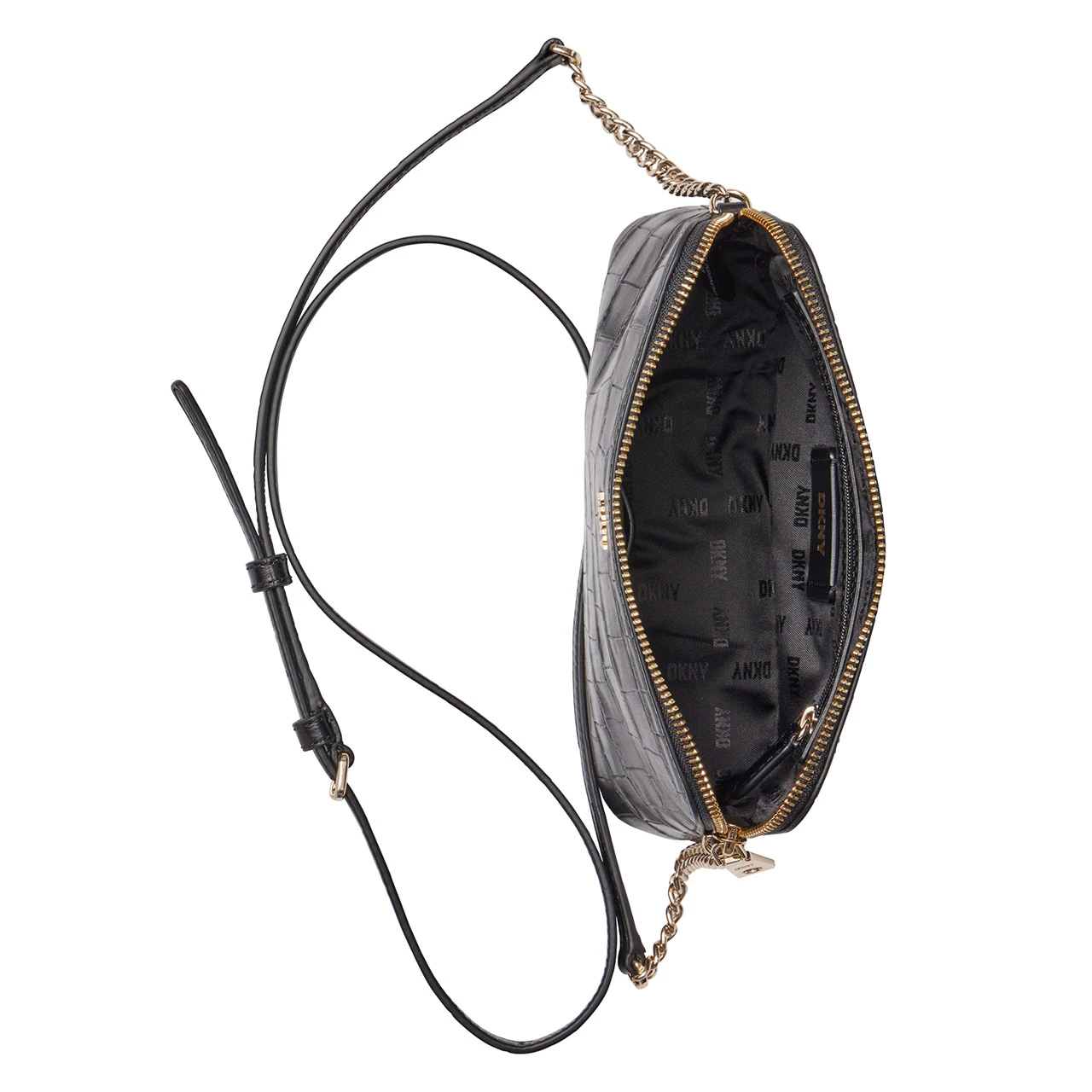 Neu đ DKNY UmhĂ€ngetasche Dome Croco PrĂ€gung Gold/schwarz â 4 Neu đ DKNY UmhĂ€ngetasche Dome Croco PrĂ€gung Gold/schwarz â â Bild 4