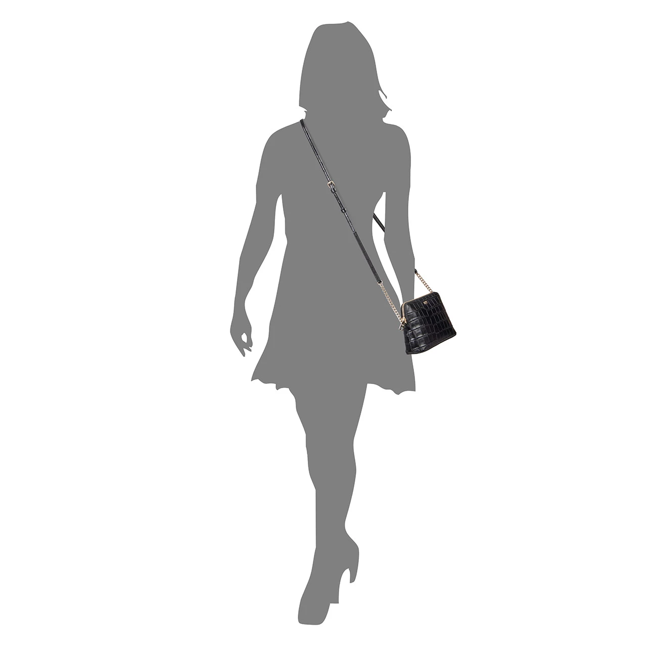 Neu đ DKNY UmhĂ€ngetasche Dome Croco PrĂ€gung Gold/schwarz â 6 Neu đ DKNY UmhĂ€ngetasche Dome Croco PrĂ€gung Gold/schwarz â â Bild 6