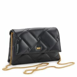 Bestpreis 🥰 DKNY Clutch Umhängetasche Gold/schwarz ⌛ -Secrid-shop 0755405881487 0755405881487 2