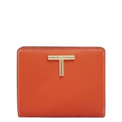 Brandneu 🎁 Le Tanneur Brieftasche Klein Mandarine 🎉